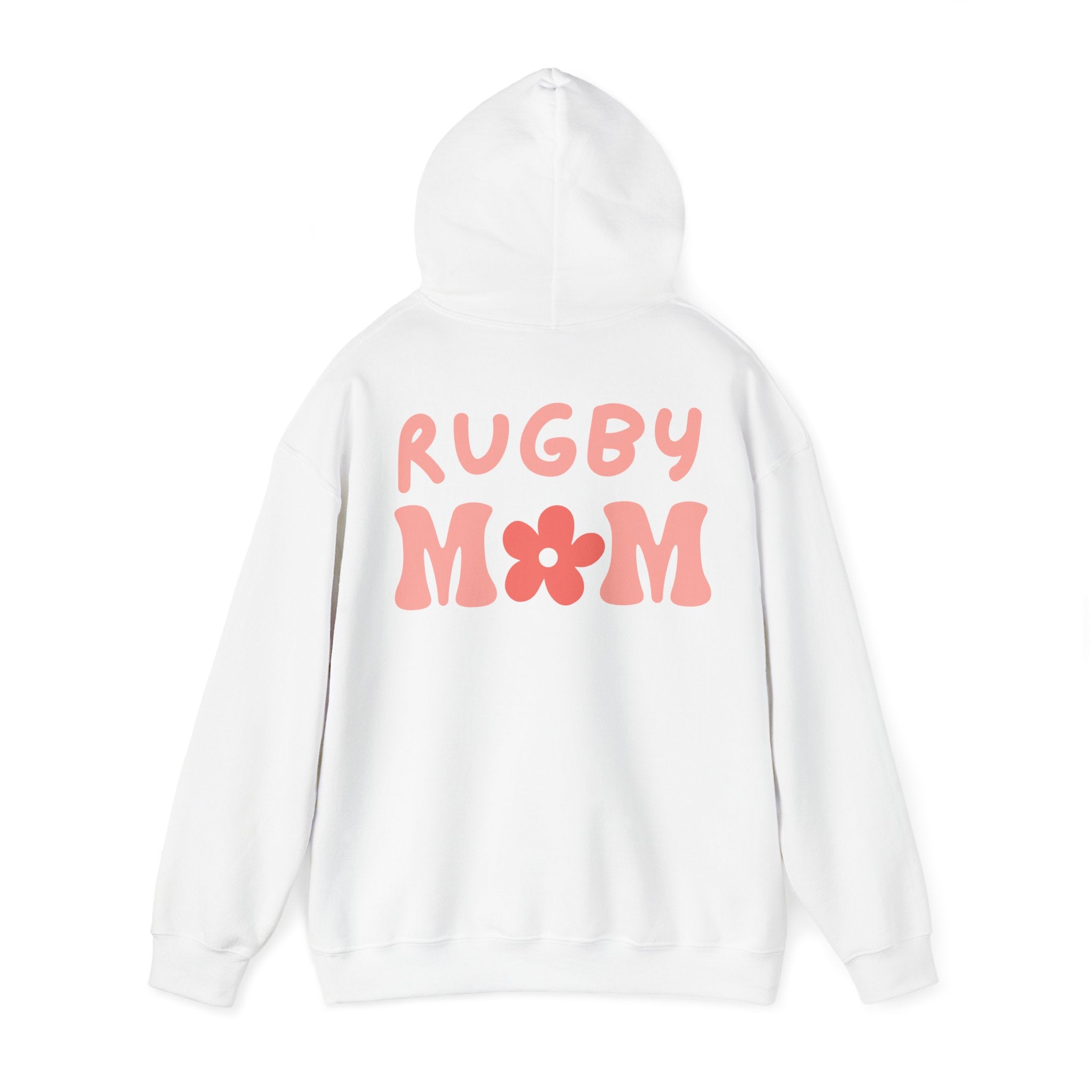 "RUGBY MOM" Hooded Sweatshirt Back Print